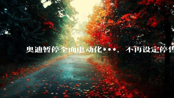 奥迪暂停全面电动化***，不再设定停售燃油车时间表，此前沃尔沃、奔驰也调整全面电动化***，如何解读？