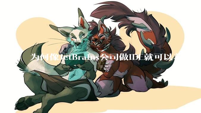 为何像JetBrains公司做IDE就可以养活自己，而国内做大型对公软件都很难养活公司？